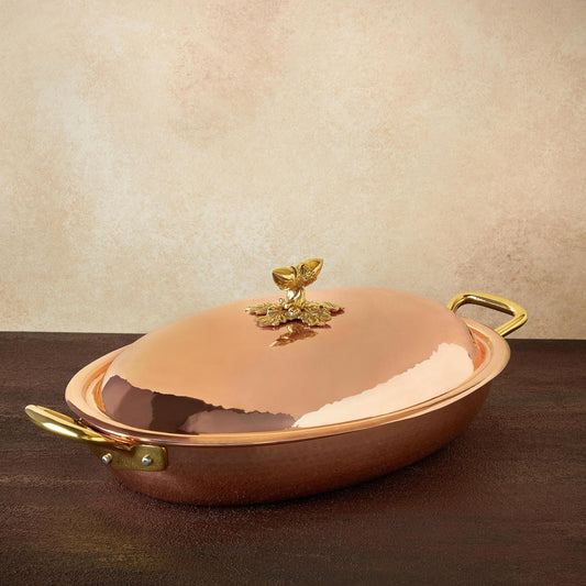 Ruffoni Historia Decor Oval Low Covered Roaster, 15"